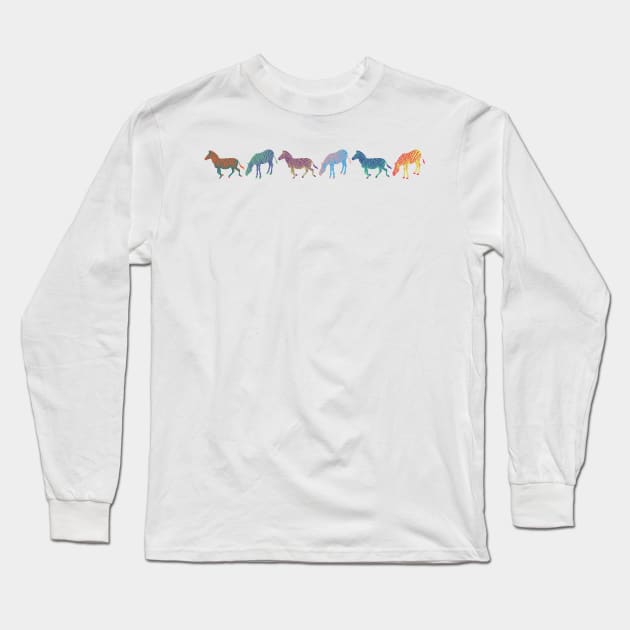 Zebra Long Sleeve T-Shirt by cutequokka